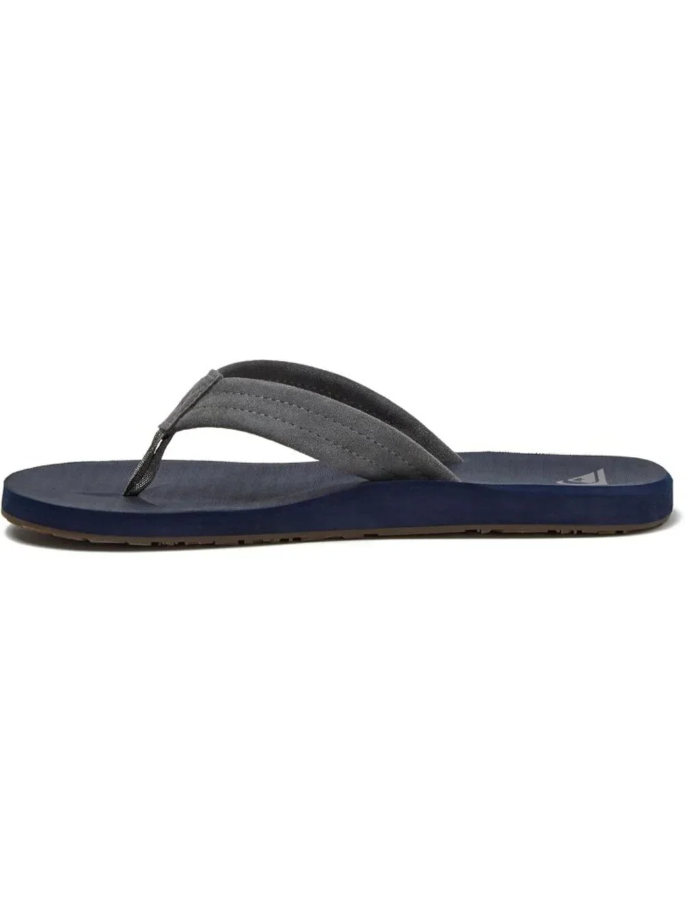 Men's Grey Blue Suede Flip Flops Arch Support Athletic Sandals Thong Casual
